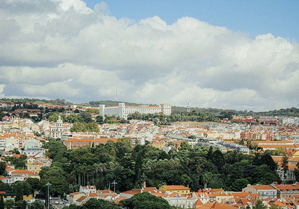 a view of lisbon during the day