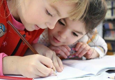 children studying at school in Portugal