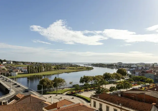 a view of Vila do Conde near Porto, Portugal