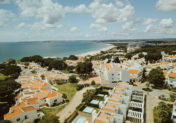 a view of algarve region that's safe to visit for tourists