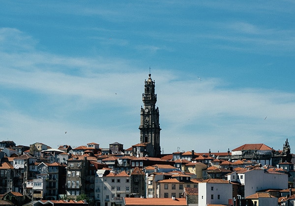 clerigos tower near properties in porto, portugal